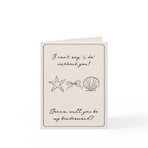 Strand Bruiloft Zeeschelp Bruidsmeisje Voorstel Ka