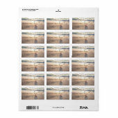 Strand Bruiloft Zeeschelp, Slingerlichten Bruiloft Etiket (Full Sheet)