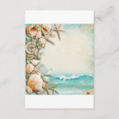 Strand bruiloft zeeschelpen 1 informatiekaartje (Voorkant)