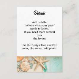 Strand bruiloft zeeschelpen 2 informatiekaartje
