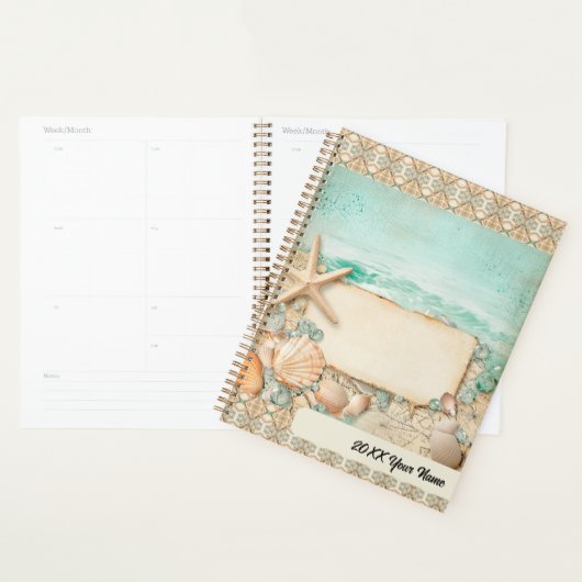 Strand bruiloft zeeschelpen 2 planner (Display)