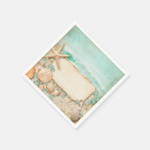 Strand bruiloft zeeschelpen 2 servet (Hoek)