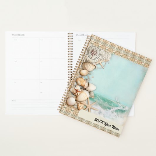 Strand bruiloft zeeschelpen 3 planner (Display)
