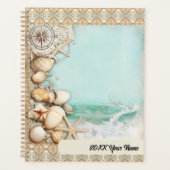Strand bruiloft zeeschelpen 3 planner (Voorkant)