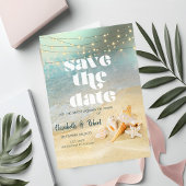 Strand Bruiloft Zeeschelpen String Lights Save The Save The Date