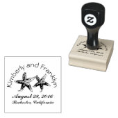 Strand bruiloft zeester paar rubberstempel (Gestempeld)