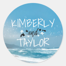 Strand bruiloft zegels