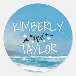 Strand bruiloft zegels