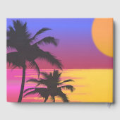 Strand Bruiloft Zonsondergang Gastenboek (Achterkant)