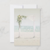 Strand Bruiloftprieel Bloemstuk Ontvangsthal Kaart (Achterkant)