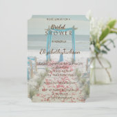 Strand Bruiloftprieel Shower Kaart (Staand voorkant)