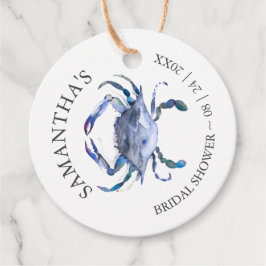 Strand Bruiloftsfeest Thema Krab Bedankjes Labels