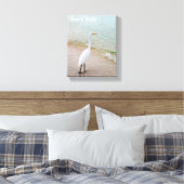 Strand Bum Vogel Canvas Afdruk (Insitu (Slaapkamer))