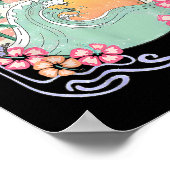 Strand Bum Zonsondergang Zomervakantie Hawaï Famil Poster (Hoek)