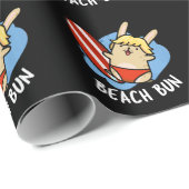 Strand Bun Funny Bunny Pun Dark BG Cadeaupapier (Rol Hoek)