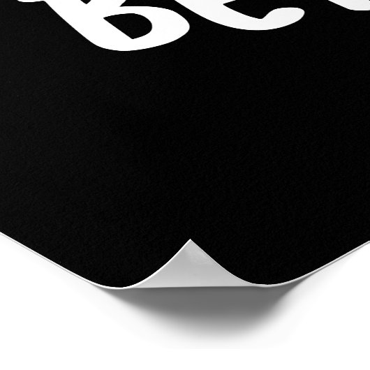 Strand Bun Funny Bunny Pun Dark BG Poster (Hoek)