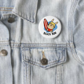 Strand Bun Funny Bunny Pun Ronde Button 5,7 Cm (In situ)