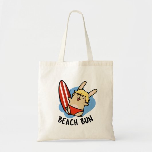 Strand Bun Funny Bunny Pun Tote Bag (Voorkant)