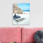 Strand Cabana Tropische Schilderachtig kunst Canvas Afdruk (Insitu (Woonkamer))