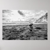 Strand Cairn Balans Poster (Voorkant)