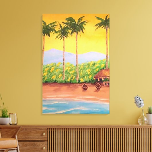 Strand Canvas Afdruk (Insitu (Woonkamer))