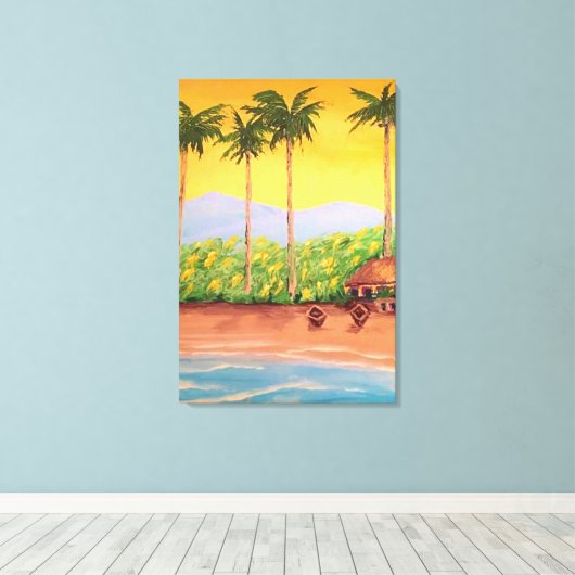 Strand Canvas Afdruk (Insitu (Houten vloer))