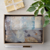 Strand caravan slaapkamer uitzicht decoupage tissuepapier (Geschenk)