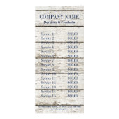 Strand chique drift hout nautische blauwe zeepaard reclamekaart (Achterkant)