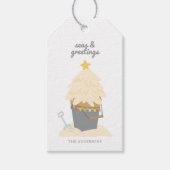 Strand Christmas Sand Pail Cadeaulabel (Voorkant)