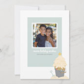 Strand Christmas Sand Pail Feestdagenkaart (Voorkant)