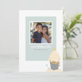 Strand Christmas Sand Pail Feestdagenkaart (Staand voorkant)