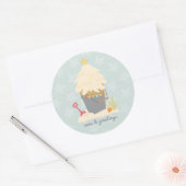 Strand Christmas Sand Pail Ronde Sticker (Envelop)