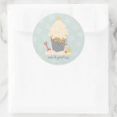 Strand Christmas Sand Pail Ronde Sticker (Tas)