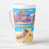strand citaat latte mok (Linkerhoek)