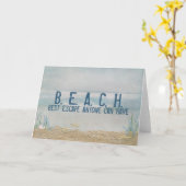 Strand citaat met zeester kaart (Gele Bloem)