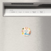 Strand Citroen Zomer Doodles Speelse Sfeer Magneet (Insitu (Vaatwasser))