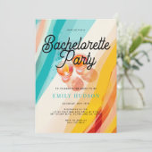 Strand & Cocktail Bachelorette Party Kaart (Staand voorkant)