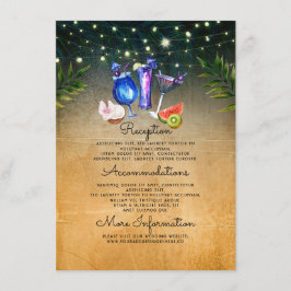 Strand Cocktails Bruiloft Informatie Gast Informatiekaartje