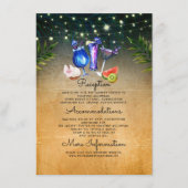 Strand Cocktails Bruiloft Informatie Gast Informatiekaartje (Voorkant)