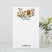 Strand Cocktails Tropische Vruchten Bachelorette P Briefpapier (Staand voorkant)