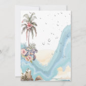 Strand Cocktails Tropische Vruchten Bachelorette P Kaart (Achterkant)