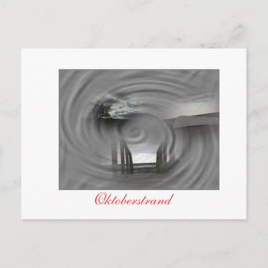 Strand-Collage, Oktoberstrand Briefkaart (Voorkant)