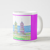 Strand Cottage Trio 2 Fushia Jumbo Mok (Voorkant rechts)