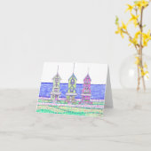 Strand Cottage Trio Briefpapier Kaarten (Gele Bloem)