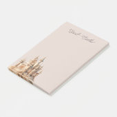 Strand Cream Zand Kasteel Post-it® Notes (Schuin)