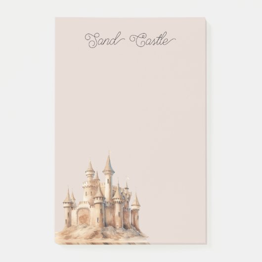 Strand Cream Zand Kasteel Post-it® Notes (Voorkant)