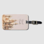 Strand Crème Zand Kasteel Bagagelabel (Voorkant (horizontaal))