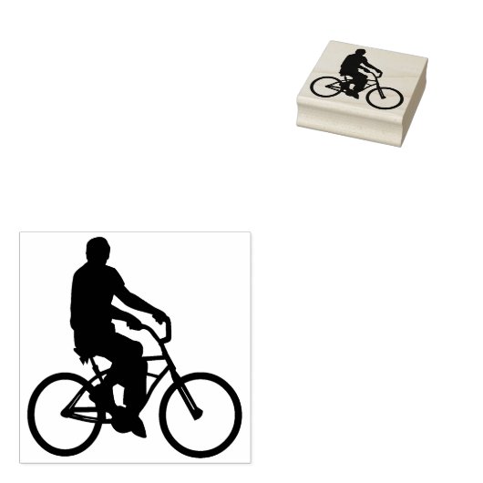 Strand cruiser fiets rijden rubberstempel (Gestempeld)
