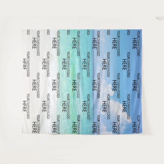 Strand Custom Zakelijk Bedrijfslogo Stap & Herhaal Wandkleed (Voorkant (horizontaal))