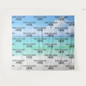 Strand Custom Zakelijk Logo Step & Repeat Achtergr Wandkleed (Voorkant (horizontaal))